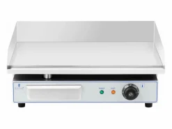 Plancha eléctrica profesional de acero inoxidable para uso en restauración 1 quemador 55 x 40 cm (3000 vatios 550 x 400 mm lisa) 14_0004070^Helloshop26 Sale