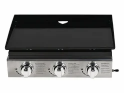 Habitat et jardin Plancha Cocina|Pequeño Electrodoméstico|Plancha "Presto 3" - 3 quemadores - 7,5 kW - Gris