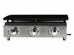 Habitat et jardin Plancha Cocina|Pequeño Electrodoméstico|Plancha "Presto 3" - 3 quemadores - 7,5 kW - Gris