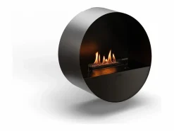 Planika Chimenea|Chimenea|- Chimenea de bioetanol de pared y suelo sin ventilación BEV, con burbujas, control remoto, de acero, para pared y suelo