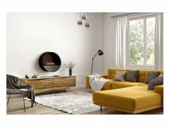 Planika Chimenea|Chimenea|- Chimenea de bioetanol de pared y suelo sin ventilación BEV, con burbujas, control remoto, de acero, para pared y suelo