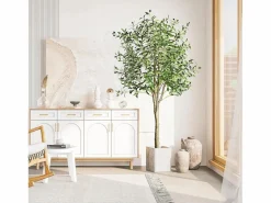 DripeX Planta artificial de oliva de 180 cm, decoración de plantas s falsas, removible, para el jardín de balcón de salón de dormitorio de la casa Verde Clearance
