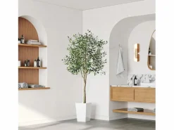 DripeX Planta artificial de oliva de 180 cm, decoración de plantas s falsas, removible, para el jardín de balcón de salón de dormitorio de la casa Verde Clearance