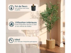 Planta artificial para Salón comedor en 60x60x145cm Olivo^MB Muebles Bonitos Online