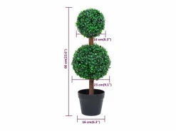 Planta de boj artificial con maceta forma esférica 60 cm^ Clearance