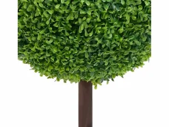 Planta de boj artificial con maceta en forma de bola 71 cm Verde Clearance