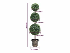 Planta Artificial|Planta de boj artificial con maceta en forma de bola 118 cm