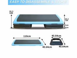Plataforma aeróbica ajustable, superficie antideslizante, plástico ABS, color , con 4 elevadores (109x41x11 cm)^ Sale