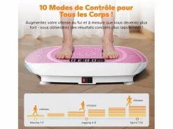 Plataforma vibratoria fitness mini, , 11 niveles, mando a distancia, pantalla LED, motor silencioso, carga 150 kg, plataforma vibratoria^MERACH Hot