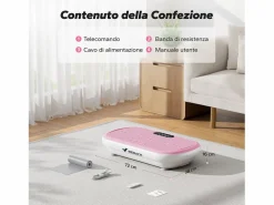 MERACH Aparato De Musculación|Plataforma vibratoria fitness mini, , 11 niveles, mando a distancia, pantalla LED, motor silencioso, compacta, 150 kg, maquina de adelgazar
