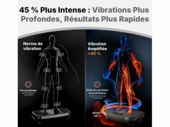 Plataforma vibratoria , 99 niveles, Bluetooth, control remoto, LED con pantalla táctil, altavoz integrado, modo dual, Baixo Ruído, Máx 158kg^MERACH New