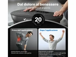 Plataforma vibratoria , 99 niveles, Bluetooth, control remoto, LED con pantalla táctil, altavoz integrado, modo dual, Baixo Ruído, Máx 158kg^MERACH New