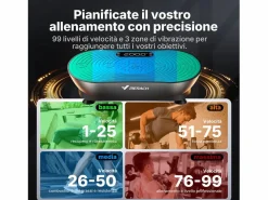 Plataforma vibratoria , 99 niveles, Bluetooth, control remoto, LED con pantalla táctil, altavoz integrado, modo dual, Baixo Ruído, Máx 158kg^MERACH New