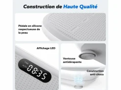MERACH Aparato De Musculación|Plataforma vibratoria , mando a distancia, pantalla LED, Bluetooth, 10 velocidades, 11 programas, silenciosa, capacidad 200KG