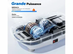 Plataforma vibratoria 10 velocidades con mando a distancia y pantalla LED, entrenamiento completo, fitness silencioso, , 150KG MÁX^MERACH New