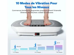 Plataforma vibratoria 10 velocidades con mando a distancia y pantalla LED, entrenamiento completo, fitness silencioso, , 150KG MÁX^MERACH New