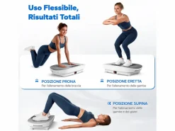 Plataforma vibratoria 10 velocidades con mando a distancia y pantalla LED, entrenamiento completo, fitness silencioso, , 150KG MÁX^MERACH New
