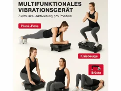 Plataforma vibratoria de 200 W, dispositivo de fitness con 199 niveles y altavoz, entrenamiento completo en casa, máximo 150 kg.^NETTLIFE Discount