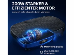 Plataforma vibratoria de 200 W, dispositivo de fitness con 199 niveles y altavoz, entrenamiento completo en casa, máximo 150 kg.^NETTLIFE Discount
