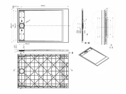 Plato de ducha de resina para colocar en superficie o encastrar, con sifón, , L120 x P80 cm, MIRNOSA^Shower & Design Outlet