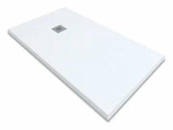 Plato De Ducha|Plato de Ducha de Resina Antideslizante | Incluye Válvula de Desagüe y Rejilla | Color | 180x80cm