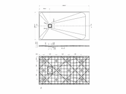 Shower & Design Plato de ducha de resina para colocar en superficie o encastrar, con sifón, , L160 x P90 cm, MIRNOSA Negro Sale