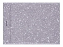 Shower & Design Plato De Ducha|Plato de ducha Efecto Terrazo extraplano en resina cortable, con sifón, 120x90 cm, LYROSA