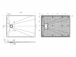 Shower & Design Plato De Ducha|Plato de ducha para instalar, color , Ancho 120 x Prof. 90 cm, MIRNOSA