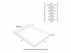 STANO Plato De Ducha|Plato de ducha pizarra ARCO 90x140 cm rejilla inox