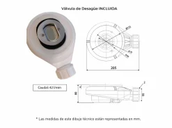 STANO Plato De Ducha|Plato de ducha pizarra ARCO 90x140 cm rejilla inox