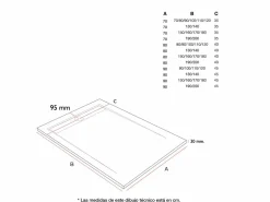 STANO Plato de ducha pizarra CLEVER 90x210 cm Blanco Online