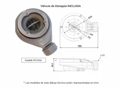 Plato de ducha pizarra ONDA 90x170 cm rejilla color^STANO Outlet