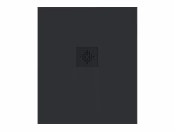 MIRLO Plato de ducha pizarra PURE GRAFITO 100x110 cm rejilla color Gris antracita
