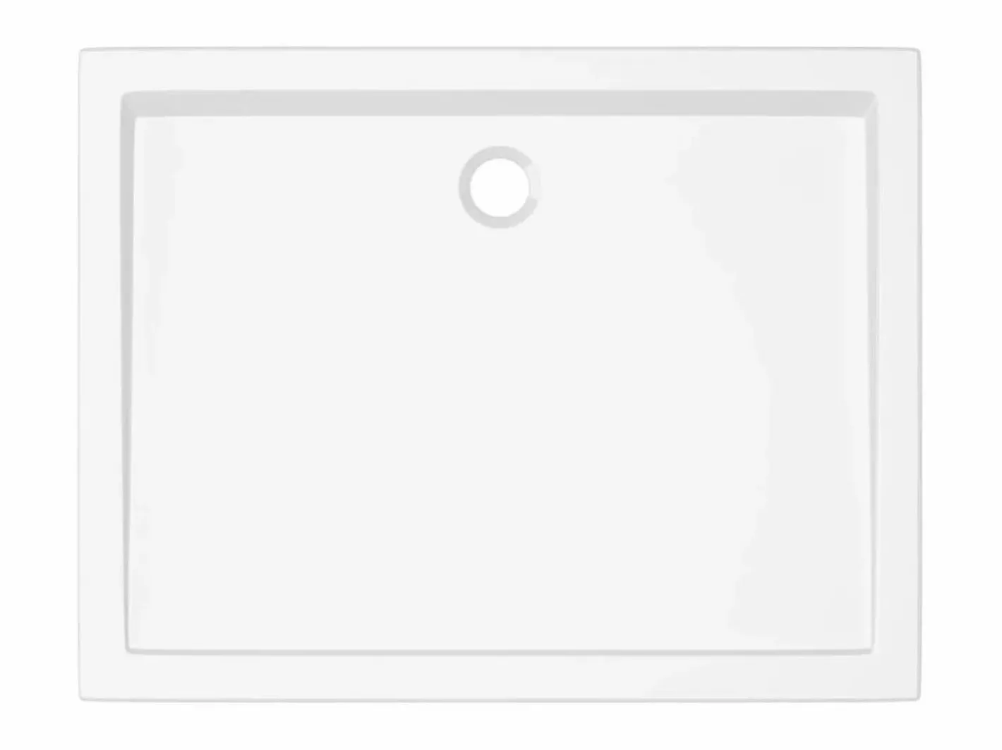 Plato de ducha rectangular ABS 80x100 cm ES621897 Blanco New