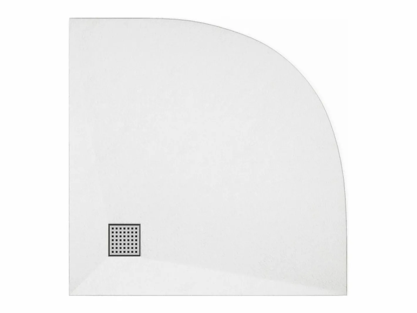 Plato de ducha tipo italiano en resina SMC en cuarto de círculo - - 90 x 90 cm - SYFORSA^Shower & Design New