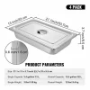 Vajilla|Vajilla|Plato, SucceBuy - Sartén Vaporera de Acero Inoxidable de 10,1 CM de Profundidad con Tapa, 13 L, Antiatasco, Paquete de 4