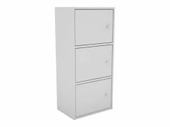 Librería|Plea salón 1 armario 3 puertas y 1 estantería 3 niveles 184x42x29 cm