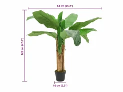 Plátano artificial 9 hojas 120 cm^