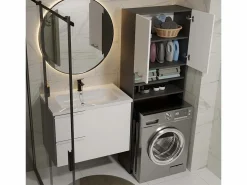 POLA - Mueble de baño sobre la lavadora - Antracita / Blanco^TOPESHOP Clearance
