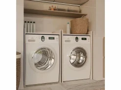 TOPESHOP POLA NP - Mueble de baño para lavadora + Estante de baño - 64x50x97,5 cm - Cachemira Beige Discount