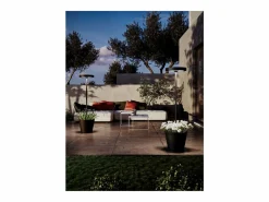 Poldina Reverso Solar L Corten - Lámpara de pie LED solar y recargable 11,7W - Lámpara de pie para exterior e interior H.156cm Marru00f3n Hot