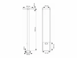 Iluminación Exterior|Energía Solar|POPA - Foco solar de 100 cm y 4000 K para jardín Beneito Faure