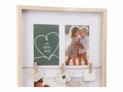 Marco Para Fotos|Portafotos con clips para decoración natural/ 43,5x31,3x2,7 cm