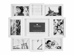 Atmosphera Portafotos de pared 9 marcos 42,5x48,5x3 cm Blanco