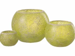 Portavelas mosaicos redondo cristal Alt. 17 cm^J-Line Clearance