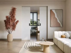 Vente-unique Porte doble empotrable - 2 x Alt. 205 x L83 cm MDF + PVC - VARIN II Blanco Best