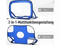 Aparato De Musculación|Portería de fútbol desplegable, 2 piezas, portátil y plegable, con bolsa de transporte, (123 x 80 x 80 cm)