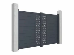 EXPERTLAND Portón|Portón aluminio - Ancho 305 x Alt. 181 cm - Antracita - GREGOR