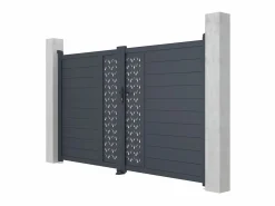 EXPERTLAND Portón|Portón aluminio - Ancho 305 x Alt. 181 cm - Antracita - GREGOR