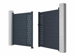 EXPERTLAND Portón|Portón aluminio - Ancho 305 x Alt. 181 cm - Antracita - GREGOR